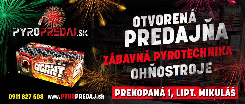 Predajňa zábavnej pyrotechniky v Liptovskom Mikuláši